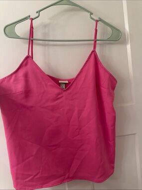 Women’s V-Neck Spaghetti Strap Cami Tank - Hot Pink